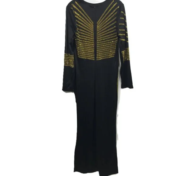 Rhinestone Formal Evening Party Dress XL - Picture 13 of 16